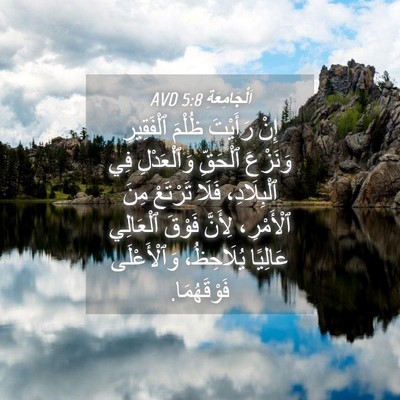 Picture 04 - اَلْجَامِعَةِ 5:8 AVD - إِنْ رَأَيْتَ ظُلْمَ - Bible Verse Picture