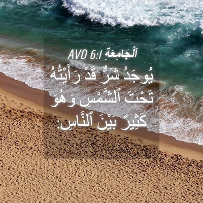 Picture 04 - اَلْجَامِعَةِ 6:1 AVD - يُوجَدُ شَرٌّ قَدْ - Bible Verse Picture