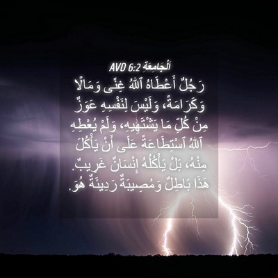 Picture 04 - اَلْجَامِعَةِ 6:2 AVD - رَجُلٌ أَعْطَاهُ ٱللهُ - Bible Verse Picture