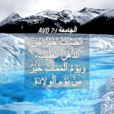 Picture 04 - اَلْجَامِعَةِ 7:1 AVD - اَلصِّيتُ خَيْرٌ مِنَ - Bible Verse Picture