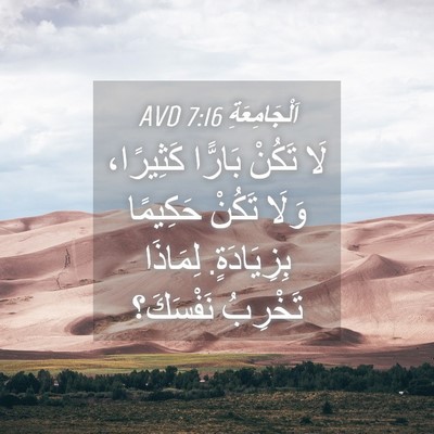 Picture 04 - اَلْجَامِعَةِ 7:16 AVD - لَا تَكُنْ بَارًّا - Bible Verse Picture
