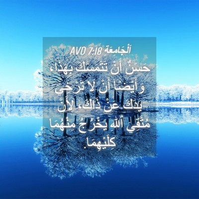 Picture 04 - اَلْجَامِعَةِ 7:18 AVD - حَسَنٌ أَنْ تَتَمَسَّكَ - Bible Verse Picture