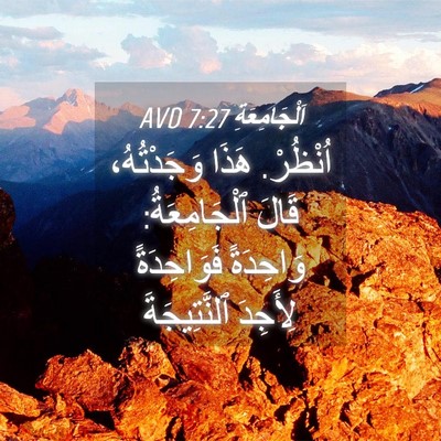 Picture 04 - اَلْجَامِعَةِ 7:27 AVD - اُنْظُرْ. هَذَا - Bible Verse Picture