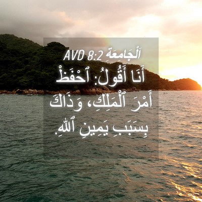 Picture 04 - اَلْجَامِعَةِ 8:2 AVD - أَنَا أَقُولُ: ٱحْفَظْ - Bible Verse Picture