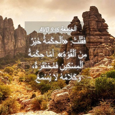 Picture 04 - اَلْجَامِعَةِ 9:16 AVD - فَقُلْتُ: «ٱلْحِكْمَةُ - Bible Verse Picture