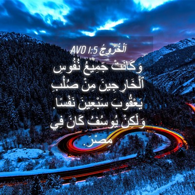 Picture 04 - اَلْخُرُوجُ 1:5 AVD - وَكَانَتْ جَمِيعُ نُفُوسِ - Bible Verse Picture