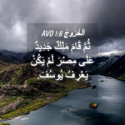 Picture 04 - اَلْخُرُوجُ 1:8 AVD - ثُمَّ قَامَ مَلِكٌ جَدِيدٌ - Bible Verse Picture