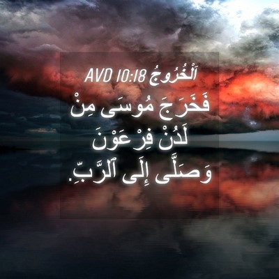 Picture 04 - اَلْخُرُوجُ 10:18 AVD - فَخَرَجَ مُوسَى مِنْ - Bible Verse Picture