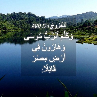 Picture 04 - اَلْخُرُوجُ 12:1 AVD - وَكَلَّمَ ٱلرَّبُّ مُوسَى - Bible Verse Picture