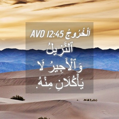 Picture 04 - اَلْخُرُوجُ 12:45 AVD - ٱلنَّزِيلُ وَٱلْأَجِيرُ - Bible Verse Picture