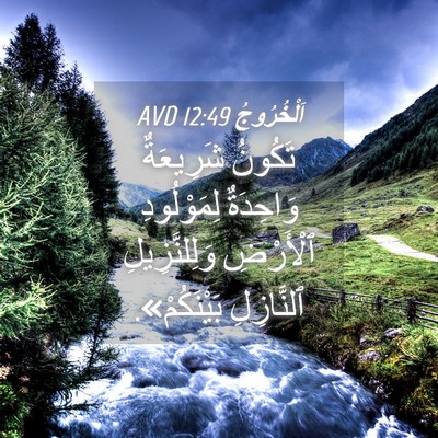 Picture 04 - اَلْخُرُوجُ 12:49 AVD - تَكُونُ شَرِيعَةٌ - Bible Verse Picture