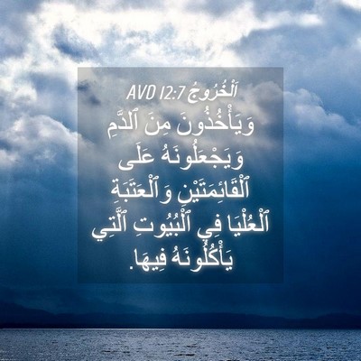 Picture 04 - اَلْخُرُوجُ 12:7 AVD - وَيَأْخُذُونَ مِنَ - Bible Verse Picture