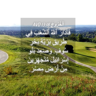 Picture 04 - اَلْخُرُوجُ 13:18 AVD - فَأَدَارَ ٱللهُ ٱلشَّعْبَ - Bible Verse Picture