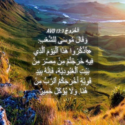 Picture 04 - اَلْخُرُوجُ 13:3 AVD - وَقَالَ مُوسَى لِلشَّعْبِ: - Bible Verse Picture