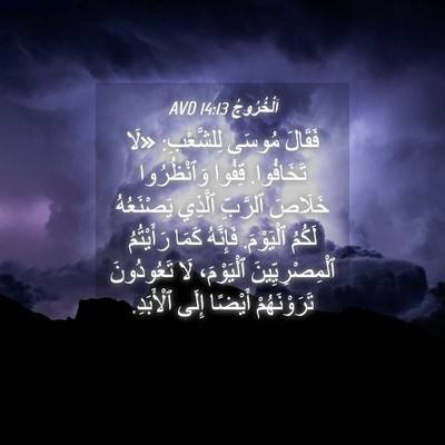 Picture 04 - اَلْخُرُوجُ 14:13 AVD - فَقَالَ مُوسَى لِلشَّعْبِ: - Bible Verse Picture