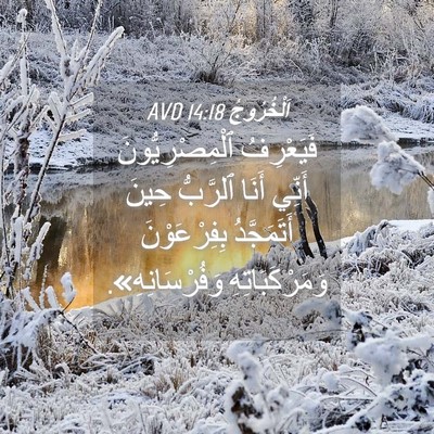 Picture 04 - اَلْخُرُوجُ 14:18 AVD - فَيَعْرِفُ - Bible Verse Picture
