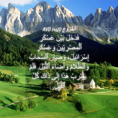 Picture 04 - اَلْخُرُوجُ 14:20 AVD - فَدَخَلَ بَيْنَ عَسْكَرِ - Bible Verse Picture