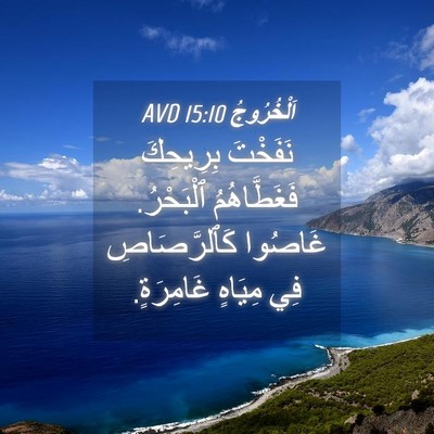 Picture 04 - اَلْخُرُوجُ 15:10 AVD - نَفَخْتَ بِرِيحِكَ - Bible Verse Picture