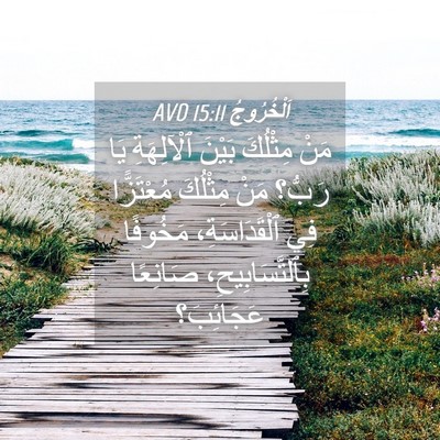 Picture 04 - اَلْخُرُوجُ 15:11 AVD - مَنْ مِثْلُكَ بَيْنَ - Bible Verse Picture