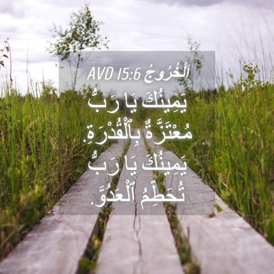 Picture 04 - اَلْخُرُوجُ 15:6 AVD - يَمِينُكَ يَا رَبُّ - Bible Verse Picture