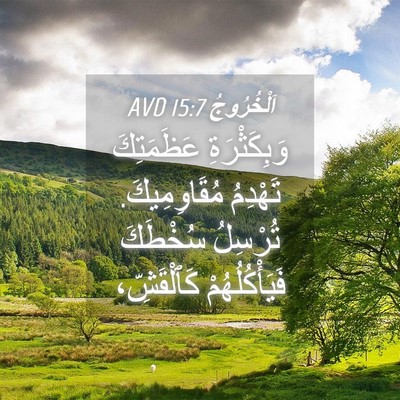 Picture 04 - اَلْخُرُوجُ 15:7 AVD - وَبِكَثْرَةِ عَظَمَتِكَ - Bible Verse Picture