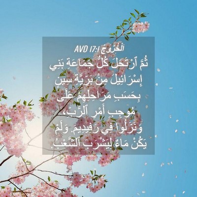Picture 04 - اَلْخُرُوجُ 17:1 AVD - ثُمَّ ٱرْتَحَلَ كُلُّ - Bible Verse Picture