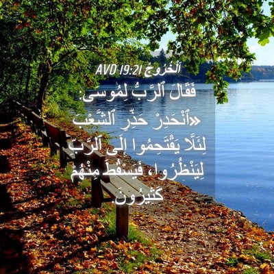 Picture 04 - اَلْخُرُوجُ 19:21 AVD - فَقَالَ ٱلرَّبُّ لِمُوسَى: - Bible Verse Picture