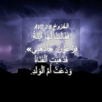 Picture 04 - اَلْخُرُوجُ 2:8 AVD - فَقَالَتْ لَهَا ٱبْنَةُ - Bible Verse Picture