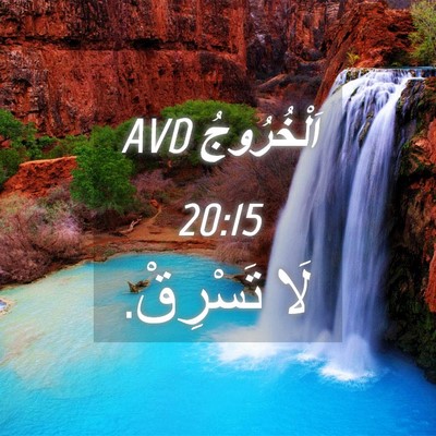 Picture 04 - اَلْخُرُوجُ 20:15 AVD - لَا - Bible Verse Picture