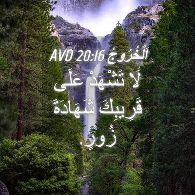 Picture 04 - اَلْخُرُوجُ 20:16 AVD - لَا تَشْهَدْ عَلَى - Bible Verse Picture