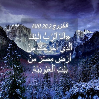 Picture 04 - اَلْخُرُوجُ 20:2 AVD - «أَنَا ٱلرَّبُّ إِلَهُكَ - Bible Verse Picture