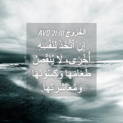 Picture 04 - اَلْخُرُوجُ 21:10 AVD - إِنِ ٱتَّخَذَ لِنَفْسِهِ - Bible Verse Picture