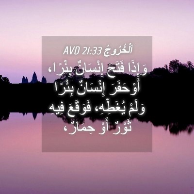 Picture 04 - اَلْخُرُوجُ 21:33 AVD - وَإِذَا فَتَحَ إِنْسَانٌ - Bible Verse Picture