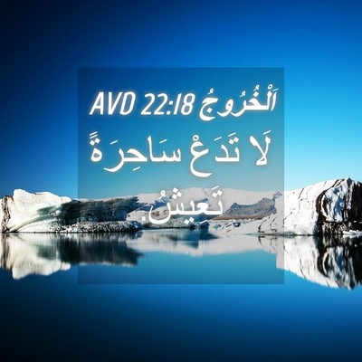 Picture 04 - اَلْخُرُوجُ 22:18 AVD - لَا تَدَعْ سَاحِرَةً - Bible Verse Picture