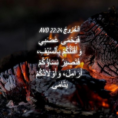 Picture 04 - اَلْخُرُوجُ 22:24 AVD - فَيَحْمَى غَضَبِي - Bible Verse Picture