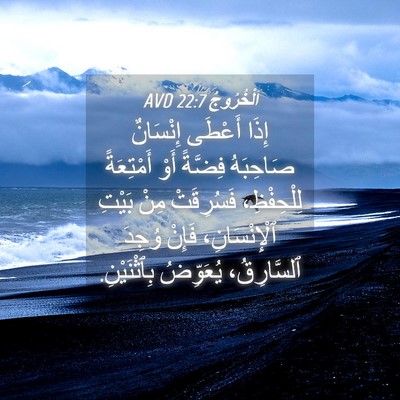 Picture 04 - اَلْخُرُوجُ 22:7 AVD - إِذَا أَعْطَى إِنْسَانٌ - Bible Verse Picture