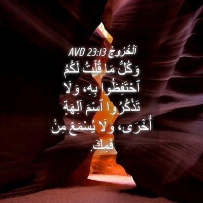 Picture 04 - اَلْخُرُوجُ 23:13 AVD - وَكُلُّ مَا قُلْتُ لَكُمُ - Bible Verse Picture