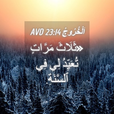Picture 04 - اَلْخُرُوجُ 23:14 AVD - «ثَلَاثَ مَرَّاتٍ - Bible Verse Picture