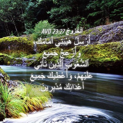 Picture 04 - اَلْخُرُوجُ 23:27 AVD - أُرْسِلُ هَيْبَتِي - Bible Verse Picture