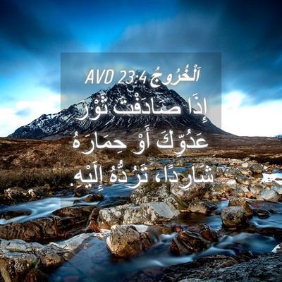 Picture 04 - اَلْخُرُوجُ 23:4 AVD - إِذَا صَادَفْتَ ثَوْرَ - Bible Verse Picture