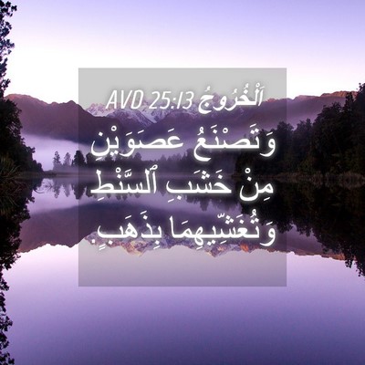 Picture 04 - اَلْخُرُوجُ 25:13 AVD - وَتَصْنَعُ عَصَوَيْنِ - Bible Verse Picture