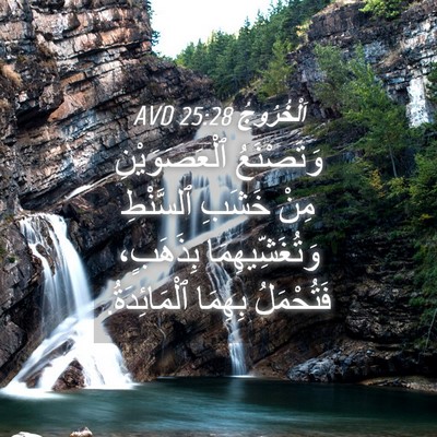 Picture 04 - اَلْخُرُوجُ 25:28 AVD - وَتَصْنَعُ ٱلْعَصَوَيْنِ - Bible Verse Picture