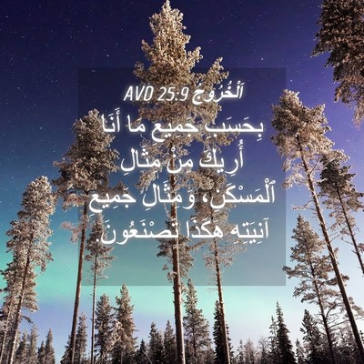 Picture 04 - اَلْخُرُوجُ 25:9 AVD - بِحَسَبِ جَمِيعِ مَا أَنَا - Bible Verse Picture