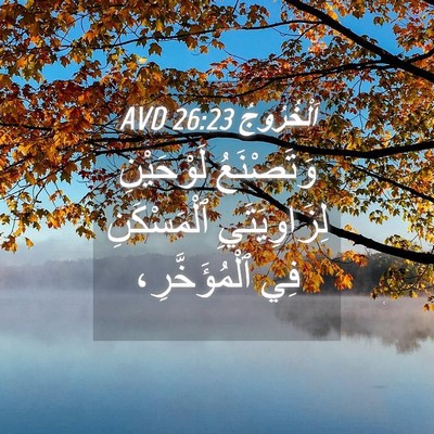 Picture 04 - اَلْخُرُوجُ 26:23 AVD - وَتَصْنَعُ لَوْحَيْنِ - Bible Verse Picture