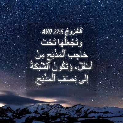 Picture 04 - اَلْخُرُوجُ 27:5 AVD - وَتَجْعَلُهَا تَحْتَ - Bible Verse Picture