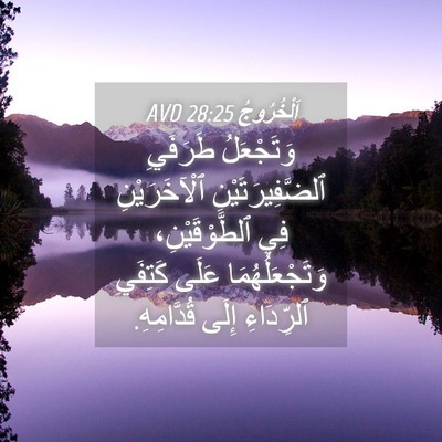 Picture 04 - اَلْخُرُوجُ 28:25 AVD - وَتَجْعَلُ طَرَفَيِ - Bible Verse Picture