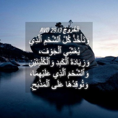 Picture 04 - اَلْخُرُوجُ 29:13 AVD - وَتَأْخُذُ كُلَّ - Bible Verse Picture