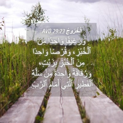Picture 04 - اَلْخُرُوجُ 29:23 AVD - وَرَغِيفًا وَاحِدًا مِنَ - Bible Verse Picture