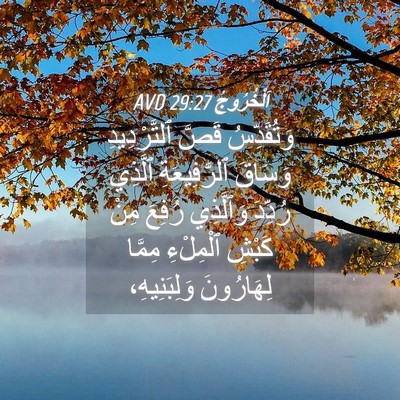 Picture 04 - اَلْخُرُوجُ 29:27 AVD - وَتُقَدِّسُ قَصَّ - Bible Verse Picture