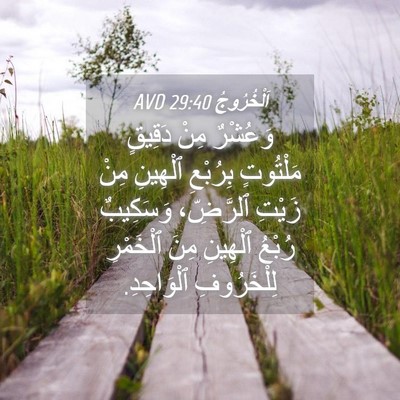 Picture 04 - اَلْخُرُوجُ 29:40 AVD - وَعُشْرٌ مِنْ دَقِيقٍ - Bible Verse Picture